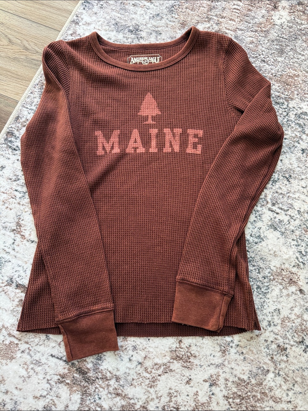 American Eagle Thermal Long Sleeve Top